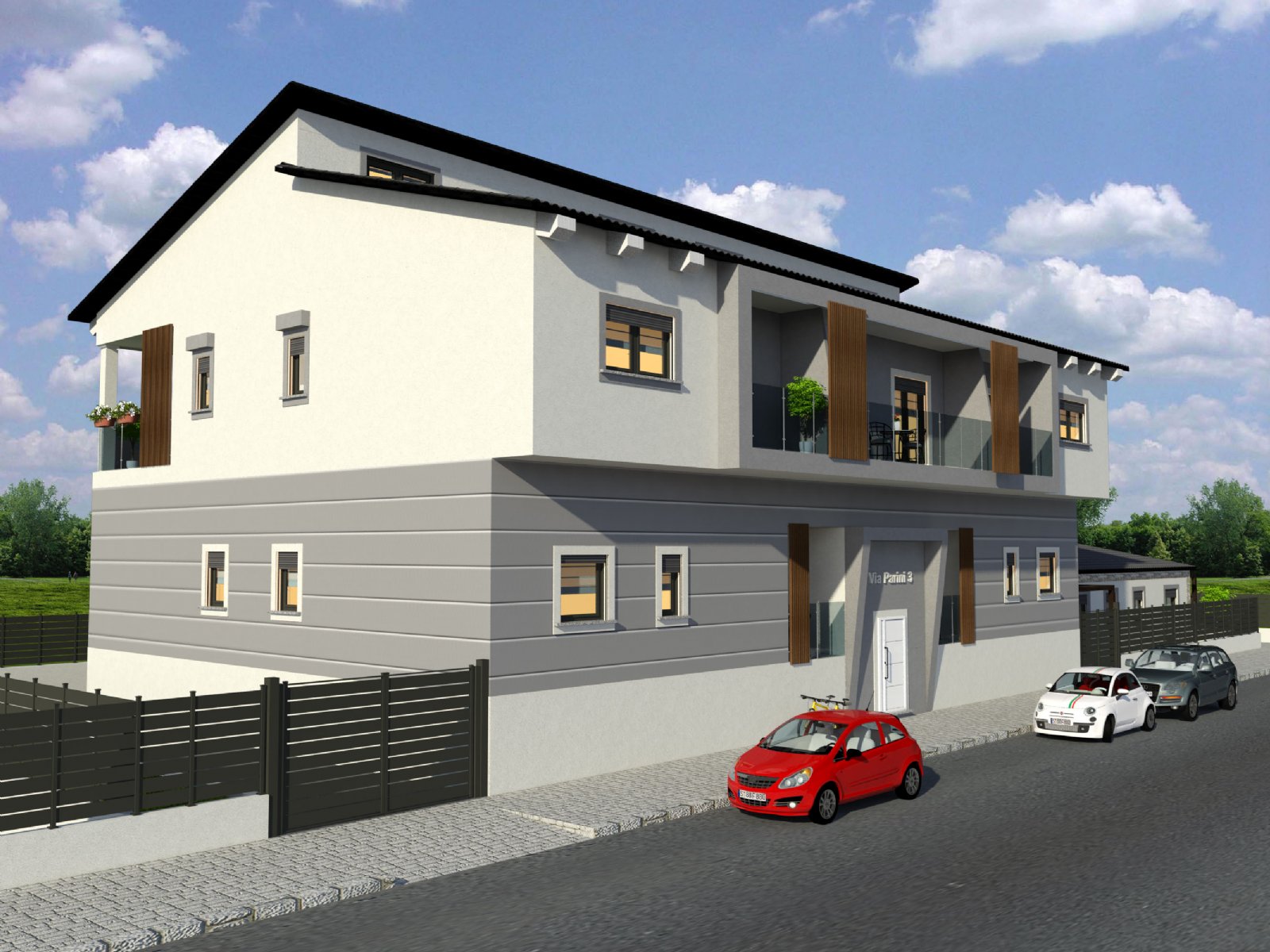 Modello 3D e Render Riqualificazione edificio