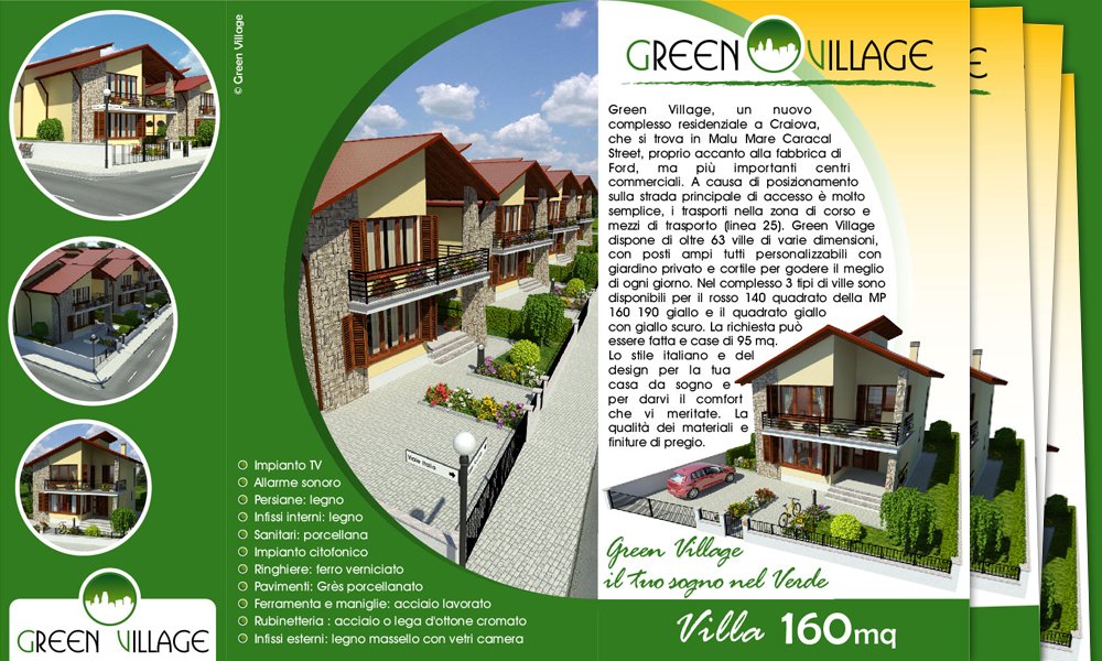 Grafica pieghevoli nuovo progetto edile a Craiova Romania