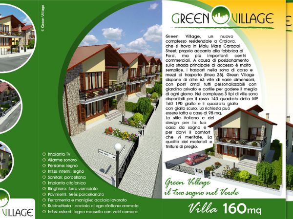 Grafica pieghevoli nuovo progetto edile a Craiova Romania