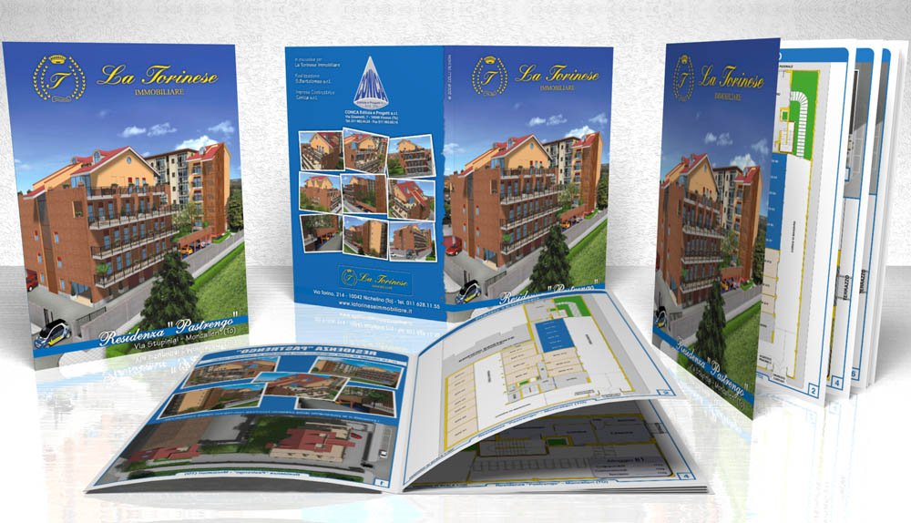 Grafica brochure nuovo progetto edile a Vinovo(TO) - La Torinese s.r.l. (2004)