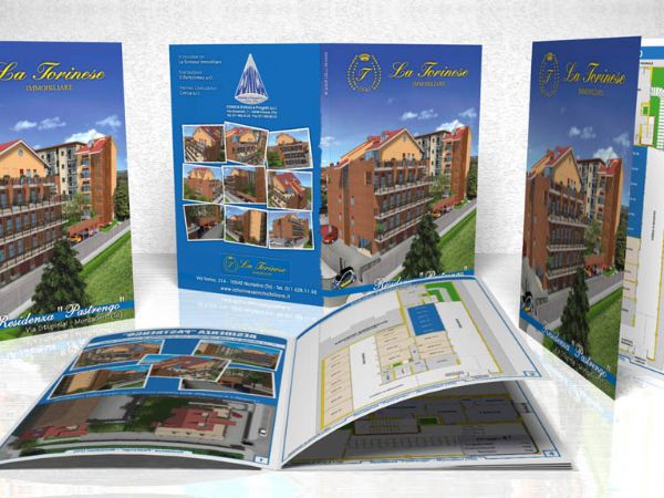 Grafica brochure nuovo progetto edile a Vinovo(TO) - La Torinese s.r.l. (2004)