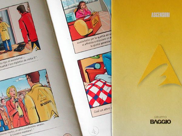 Creatività e grafica brochure Baggio ascensori