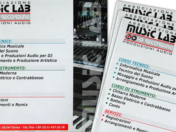 Grafica e stampa presentazione Music Lab