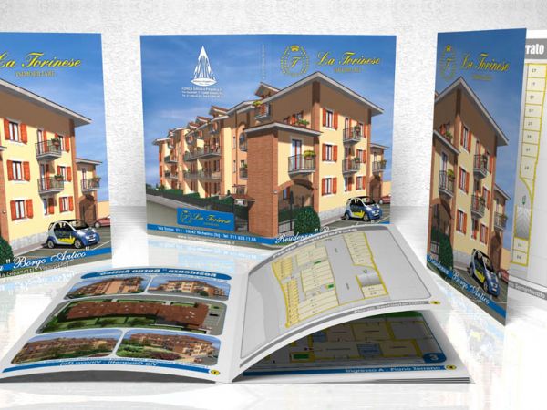 Grafica brochure nuovo progetto edile a Vinovo(TO) - La Torinese s.r.l. (2008)