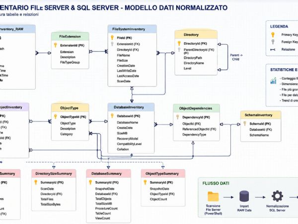 Inventario file server e oggetti SQL